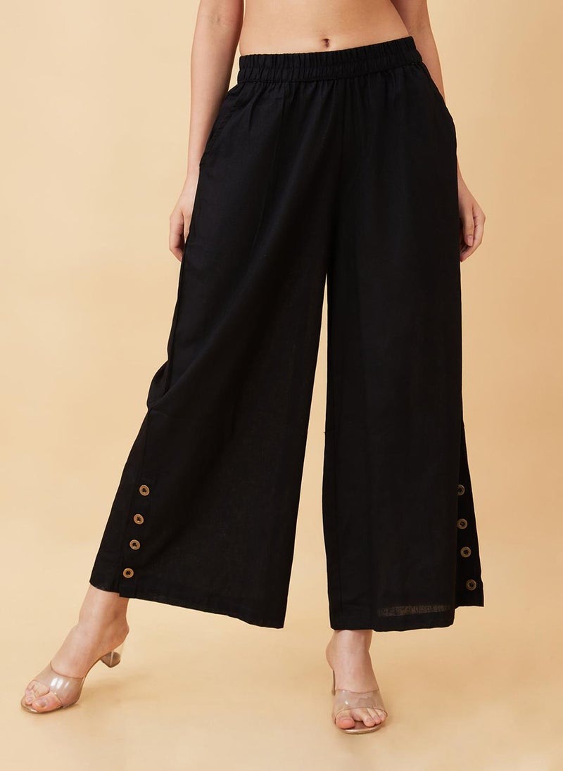 Globus Women Buttons Detail Wide Leg Ethnic Palazzos - Image 3
